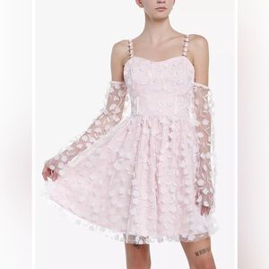 Pink cold shoulder hot topic dress